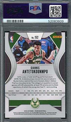 Giannis Antetokounmpo 2019 Panini Prizm Basketball Card #152 Graded PSA 10