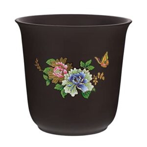 veemoon zisha flower pot bonsai planter: chinese purple clay plant pot succulent cactus planter container for home office desk shelf decor style 1