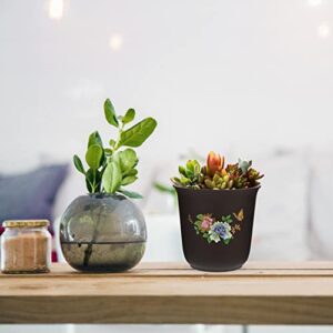 Veemoon Zisha Flower Pot Bonsai Planter: Chinese Purple Clay Plant Pot Succulent Cactus Planter Container for Home Office Desk Shelf Decor Style 1