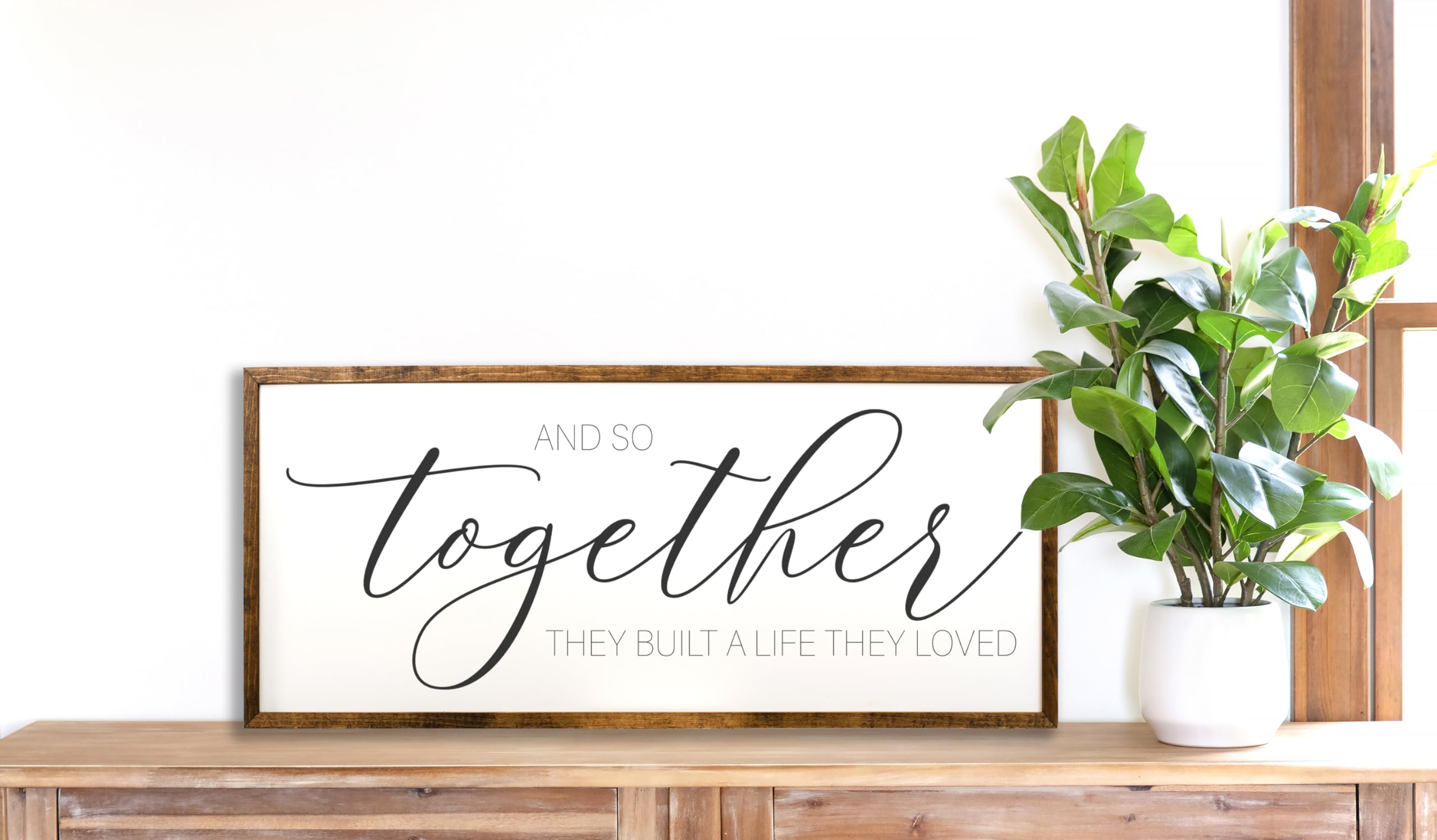 10x20 inches, And So Together They Built A Life They Loved Sign - Together They Built A Life They Loved - Above Bed Signs - Signs For Home - Signs For Above Bed - Bedroom Wall Art - Bedroom Decor PAR