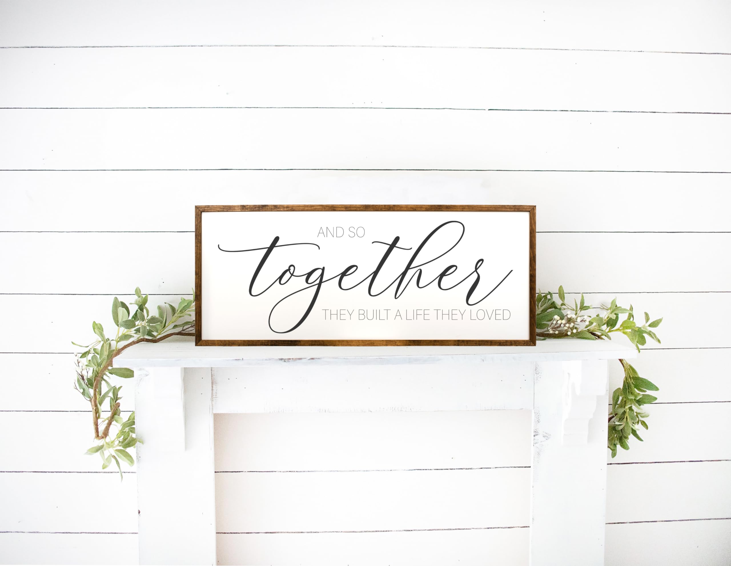 10x20 inches, And So Together They Built A Life They Loved Sign - Together They Built A Life They Loved - Above Bed Signs - Signs For Home - Signs For Above Bed - Bedroom Wall Art - Bedroom Decor PAR