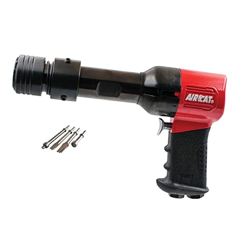 AIRCAT Pneumatic Tools 5300-B: Super Duty 0.498-Inch Shank Air Hammer 1,700 BPM - Kit with 4 Chisels