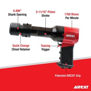 AIRCAT Pneumatic Tools 5300-B: Super Duty 0.498-Inch Shank Air Hammer 1,700 BPM - Kit with 4 Chisels