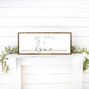 10x20 inches, Guest Room Decor - Entryway Decor - Make Yourself At Home Sign - Make Yourself At Home Sign - Guest Room Sign - Be Our Guest Sign - Guest Room - Guest Room Wall Decor