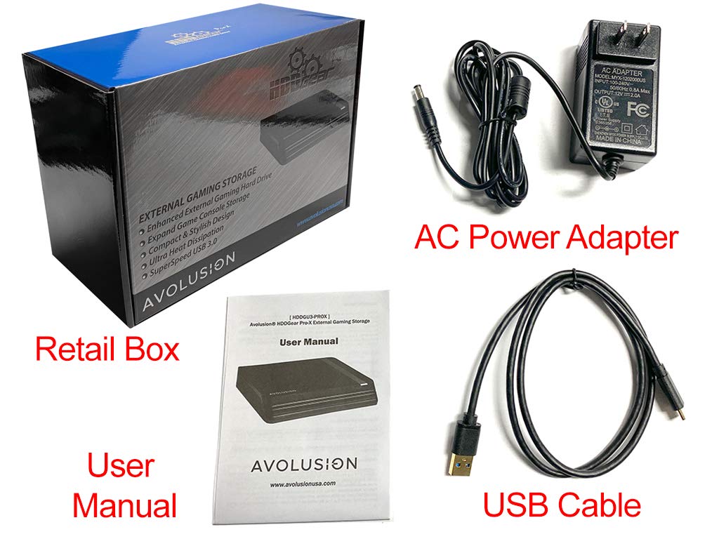 Avolusion HDDGear Pro X 8TB USB 3.0 External Gaming Hard Drive (for Xbox Series X|S) - 2 Year Warranty