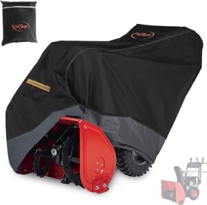 snow thrower cover, heavy duty 600d oxford fabric snow blower cover all weather premium waterproof dustproof uv protection fit most electric two-stage snow blowers (51.2"l x 33.1"w x 40.2"h)