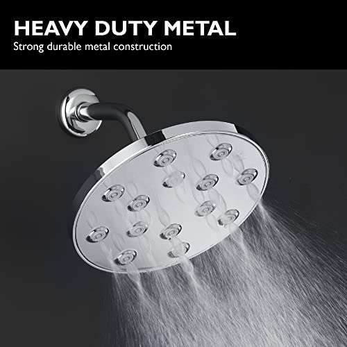 Homewerks HS31-R125CH Rain Can Shower Head 8.9 Inches, Luxurious Air Infused Water Flow 2.5 GPM, Chrome Finish