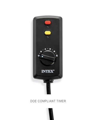 Intex 26663EG Krystal Clear Saltwater System for Above Ground Pools Up to 4500 Gallons with Automatic Timer and Ground Fault Circuit Interrupter