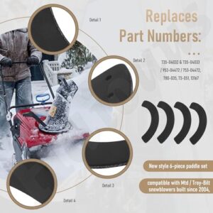 735-04032 735-04033 Replacement Rubber Paddle Set - by Haiouus, Compatible with MTD Snowblower 2004 and Newer 753-04472 735-04033