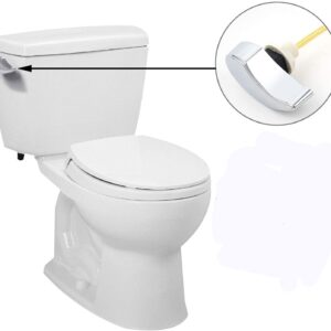 wLuckyCL Toilet Tank Flush Lever Replacement for TOTO Solid Side Mount Toilet Flush Lever