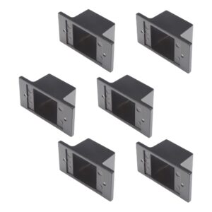 Plum Fittings Aluminum Fence Standard Wall Mount 1" x 1" for Rails - Residential Rail Mounts | Black | Pack of 6