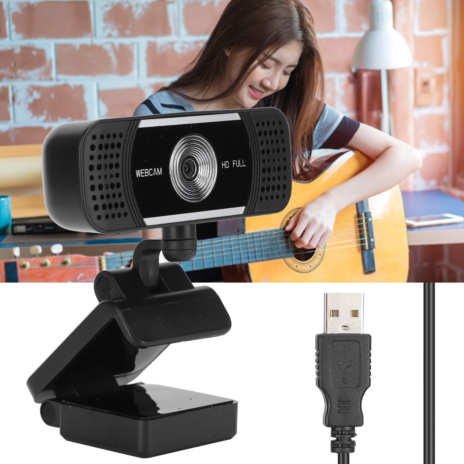 USB Web Camera HD Webcam with HD Video Call for Office Video Conference Teacher Live Class Built in Digital Microphone