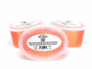 3 pack of butt naked tropical beach melon like aroma gel melts for warmers and burners peel, melt, enjoy