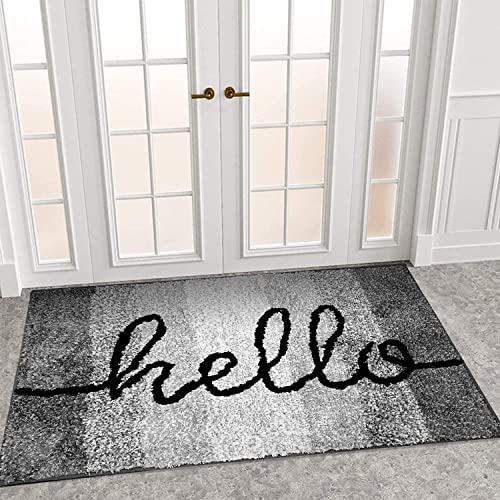 SUNNOW Indoor Doormat Front Door Entrance Door Mat 36x24 inch Non-Slip Absorbent Mud Trapper Mats, Machine Washable Low Profile Inside Entryway Small Area Rug