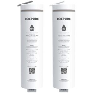 icepure utr400-ppc+ro filter, replacement for utr400 reverse osmosis system, reduces large particles of impurities, chlorine, color, odor, lead, pfas&pfoa&pfos, cadmium, chromium, and arsenic