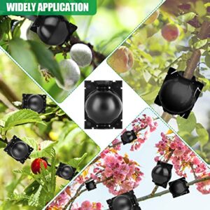 Plant Root Growing Box, 15Pcs Reusable Plant Rooting Device With 40pcs Cable Zip Ties Kit Air Layering High-pressure Plant Tree Propagation Ball Rooter Boxes For Rose Tree Fruit Bush ( 5L+5M+5S Black)