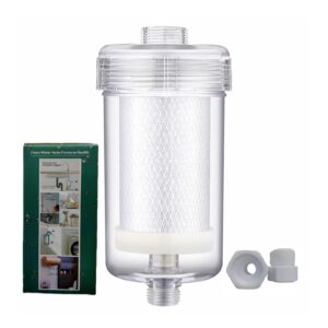 2 micron shower water filter, activated carbon inline water filter, washing machine filter system, support multi-scene, double filtration high density removal of chlorine and fluoride, bpa free