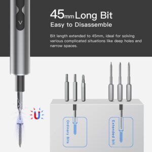 UF-TOOLS Mini Electric Screwdriver Set, 120 in 1 Small Portable Cordless Power Screwdriver Set, with 100 Precision Bits & LED Light & 20-bit Tool Set Handy Repair Tool, for Phone Watch Camera Laptop