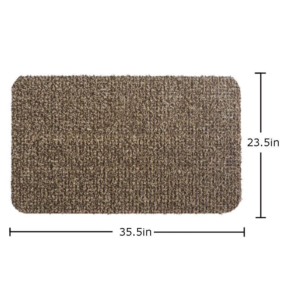 CLEAN MACHINE 10376923 High Traffic Astroturf Dirt Trapper Doormat, 23.5" x 35.5", Sandbar