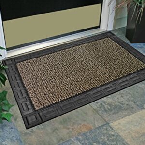 CLEAN MACHINE 10376918 Astroturf Dirt Trapper Doormat, 22.25" x 35.25", Omega Earth Taupe