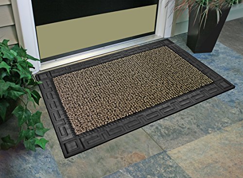 CLEAN MACHINE 10376918 Astroturf Dirt Trapper Doormat, 22.25" x 35.25", Omega Earth Taupe