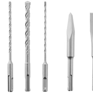 Amazon Brand - Denali Masonry SDS-Plus Drill & Chisel Bit Set, 6-Piece