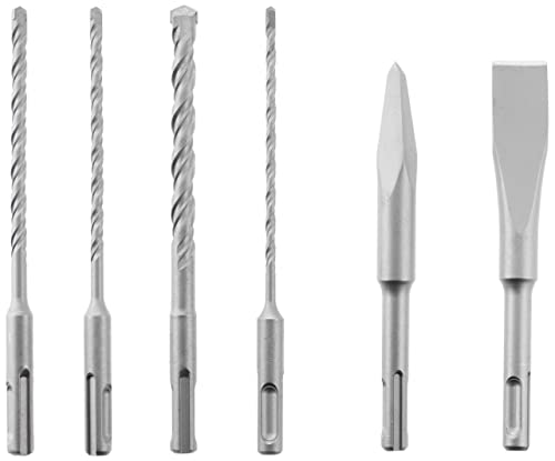 Amazon Brand - Denali Masonry SDS-Plus Drill & Chisel Bit Set, 6-Piece