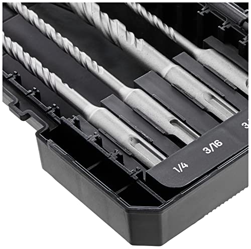 Amazon Brand - Denali Masonry SDS-Plus Drill & Chisel Bit Set, 6-Piece