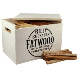 10 lb. fatwood gift box set | fire starter sticks in packed in a natural light wooden box | perfect christmas gift | start a fire with just 2 sticks | resin rich ocote fatwood | approx 140 sticks