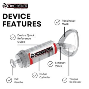 DeCHOKER Choking Rescue Anti-Choking Device for Qty 1 Adult (Ages 12+ Years) and Qty 2 Toddler (Ages 1-3 Years), Pack of 3, First Aid Choking Rescue