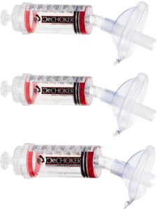 dechoker choking rescue anti-choking device for qty 1 toddlers (ages 1-3 years) and qty 2 children (ages 3-12 years), pack of 3, first aid choking rescue