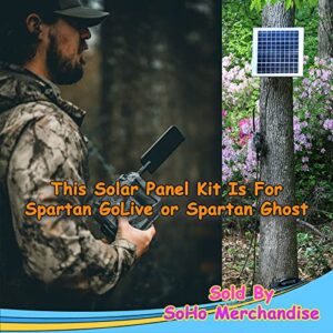 Spartan Camera Spartan Trail Camera Solar Panel - 15W 12V 20inch - Solar Panel for Spartan GoLive or Ghost w/ Cable Bracket Battery Charger Kit Package Metallic