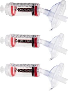 dechoker choking rescue anti-choking device for qty 1 adult (ages 12+ years) and qty 2 children (ages 3-12 years), pack of 3, first aid choking rescue