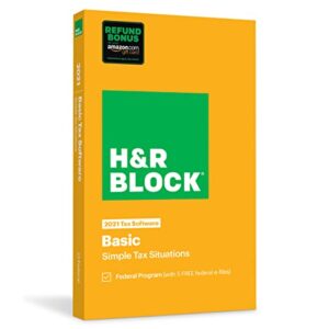 H&R Block Tax Software Basic 2021 [Old Version]