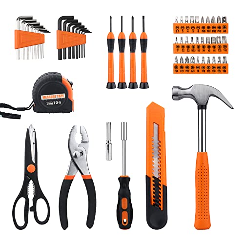 ENGiNDOT Home Tool Kit, 57-Piece Basic Tool kit with Storage Case for Household Repair, Home Improvement and DIY Project