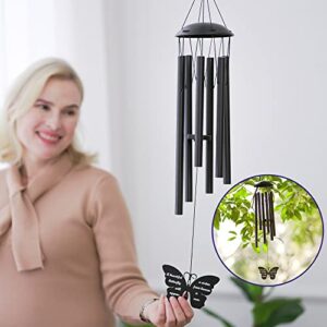 duplozigger Memorial Wind Chimes,Sympathy Wind Chimes,Wind Chimes for Loss of Loved one,Gifts in Memory of who Loss of Dad Mom Baby Brother Friends,Wind Chimes for Indoor and Outside,32 Inch