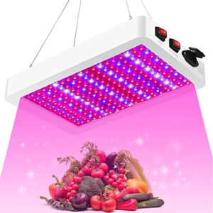 luyimin 1000w led grow light, 261pcs leds dual switch full spectrum plant light, grow lights for indoor hydroponic plants veg flower greenhouse growing lamps, double chips