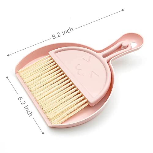 Mini Broom and Dustpan Small Dustpan and Brush Set Hand Broom and Dustpan Set.Small Dustpan Whisk Broom for Cleaning Desk, Computer Table,Keyboard,Kitchen Necessities.