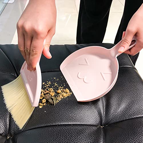 Mini Broom and Dustpan Small Dustpan and Brush Set Hand Broom and Dustpan Set.Small Dustpan Whisk Broom for Cleaning Desk, Computer Table,Keyboard,Kitchen Necessities.