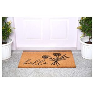 Calloway Mills Wildflower Bouquet Doormat, (Tan/Black, 17" x 29" x 0.60")