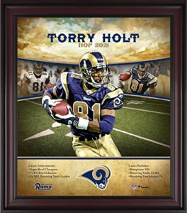 torry holt st. louis rams framed 15" x 17" hall of fame career profile - nfl player plaques and collages