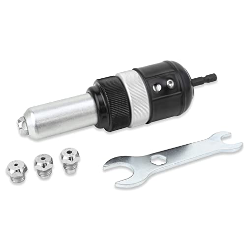 TGR 1/4” Hex Shank Blind Rivet Cordless Drill/Impact Gun Adapter Kit 3.2, 4.0, 4.8, 6.4mm (1/8", 5/32", 3/16”, 1/4”)