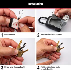 Master Lock 5490D Retractable Lock Box Key Tether Small