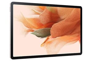 samsung galaxy tab s7 fe 2021 android tablet 12.4” screen wifi 64gb s pen included long-lasting battery powerful performance, mystic pink (renewed)