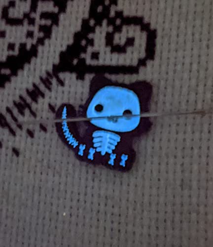 Glow in the Dark Skeleton Kitty Needle Minder