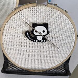 Glow in the Dark Skeleton Kitty Needle Minder