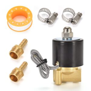 cgele brass electric solenoid valve 12v 1/4"（inch） pneumatic air valve normally colsed for water air gas fuel oil