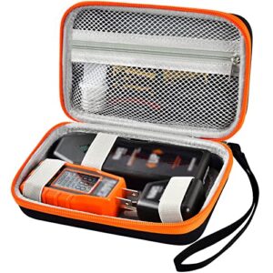 case compatible with klein tools et300 circuit breaker finder, finds electrical circuit breaker and electrical outlets for klein tools rt250, mesh pocket for southwire adapter/accessory/batteries