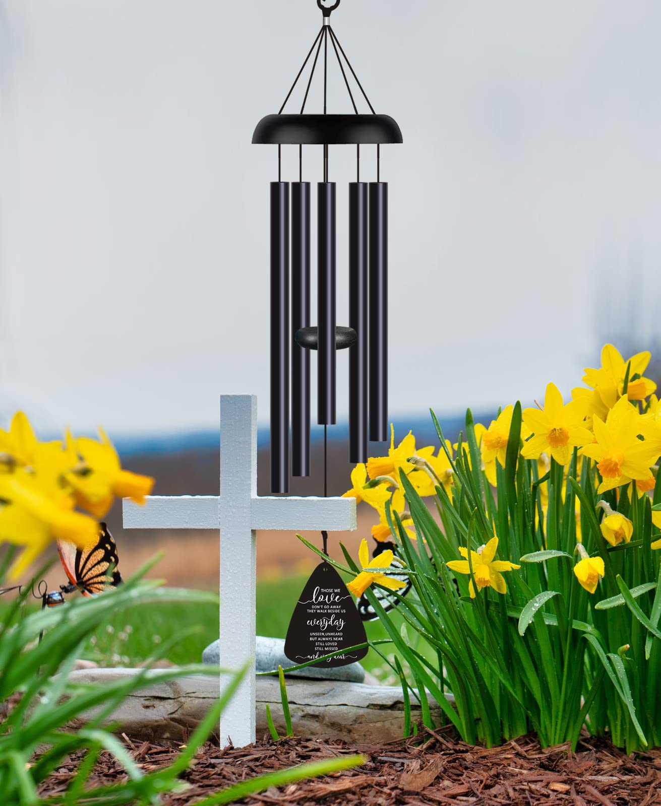 Sympathy Memorial Wind Chimes for Loss of Loved One Prime, Sympathy Gift Baskets Memorial Gifts for Loss of Mother Father, Grief Gifts Bereavement Funeral Gifts Windchimes in Memory of A Loved One