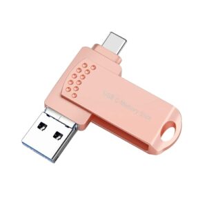 usb flash drive 1tb usb c thumb drive phone photo stick 3in1 usb 3.1 memory stick external storage richwell for android devices,computers and macbook usb c-1tb az pink